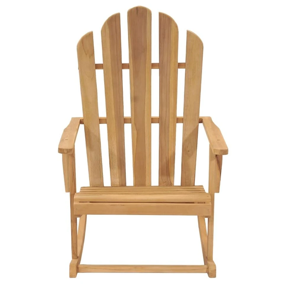 VidaXL Schommelstoel Adirondack Massief Teakhout 4 VidaXL Schommelstoel Adirondack Massief Teakhout - Afbeelding 2