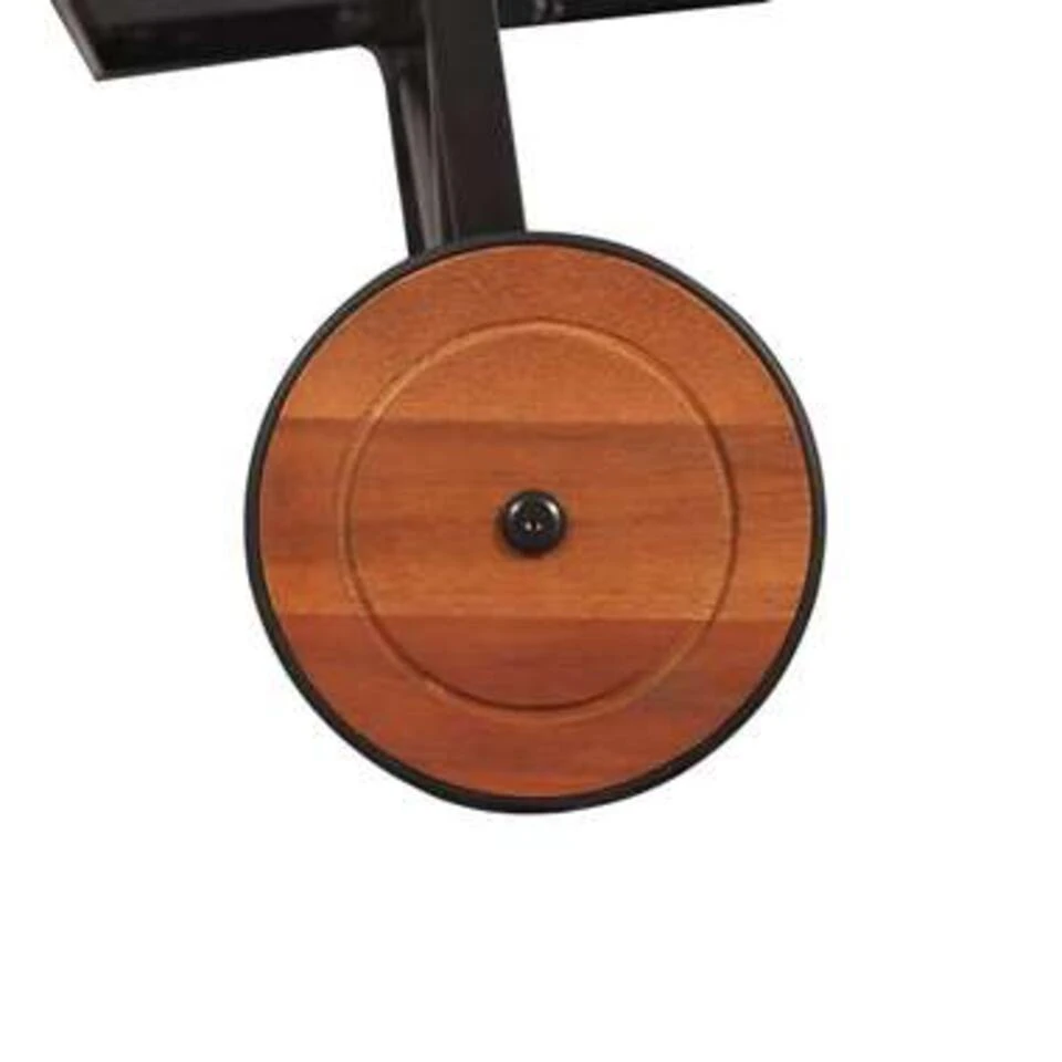 VidaXL Ligbed Met Stalen Poten Massief Acaciahout 4 VidaXL Ligbed Met Stalen Poten Massief Acaciahout - Afbeelding 2