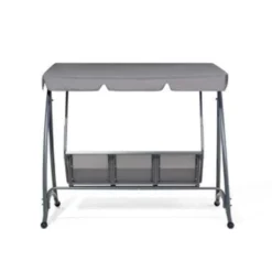 Beliani Schommelbank BOGART - Grijs Polyester -Zonnetuin Verkoopwinkel 766606de8d9a4888bd8ec4ce5d60903b