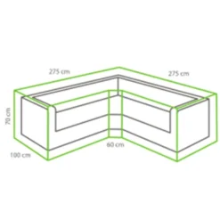 Outdoor Covers Premium Loungesethoes Trapezium - Grijs -Zonnetuin Verkoopwinkel 81029500 0500