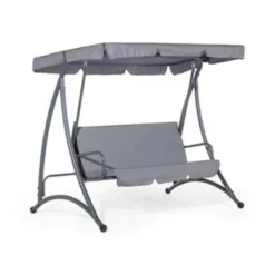 Beliani Schommelbank TEMPLE - Grijs Polyester -Zonnetuin Verkoopwinkel 87aea0cac16a4c22ad6557f83f7eb02d