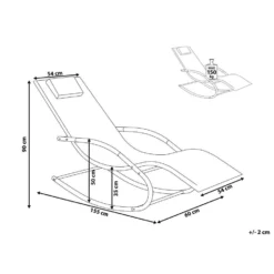 Beliani Tuinligstoel CARANO II - Grijs Staal, Textiel 8 Beliani Tuinligstoel CARANO II - Grijs Staal, Textiel -Zonnetuin Verkoopwinkel 89d8682e91bf4711a4b2430cbb62d445 2