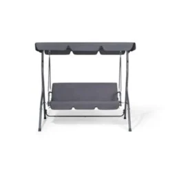 Beliani Schommelbank CHAPLIN - Grijs Polyester -Zonnetuin Verkoopwinkel 8cd63e9c1d5d43659847eac7064be23c