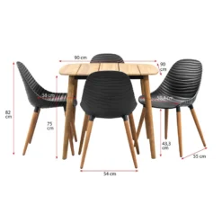 Le Sud Tuinset Bordeaux Lot - Naturel/zwart - 5-delig 7 Le Sud Tuinset Bordeaux Lot - Naturel/zwart - 5-delig -Zonnetuin Verkoopwinkel 90103633 9096