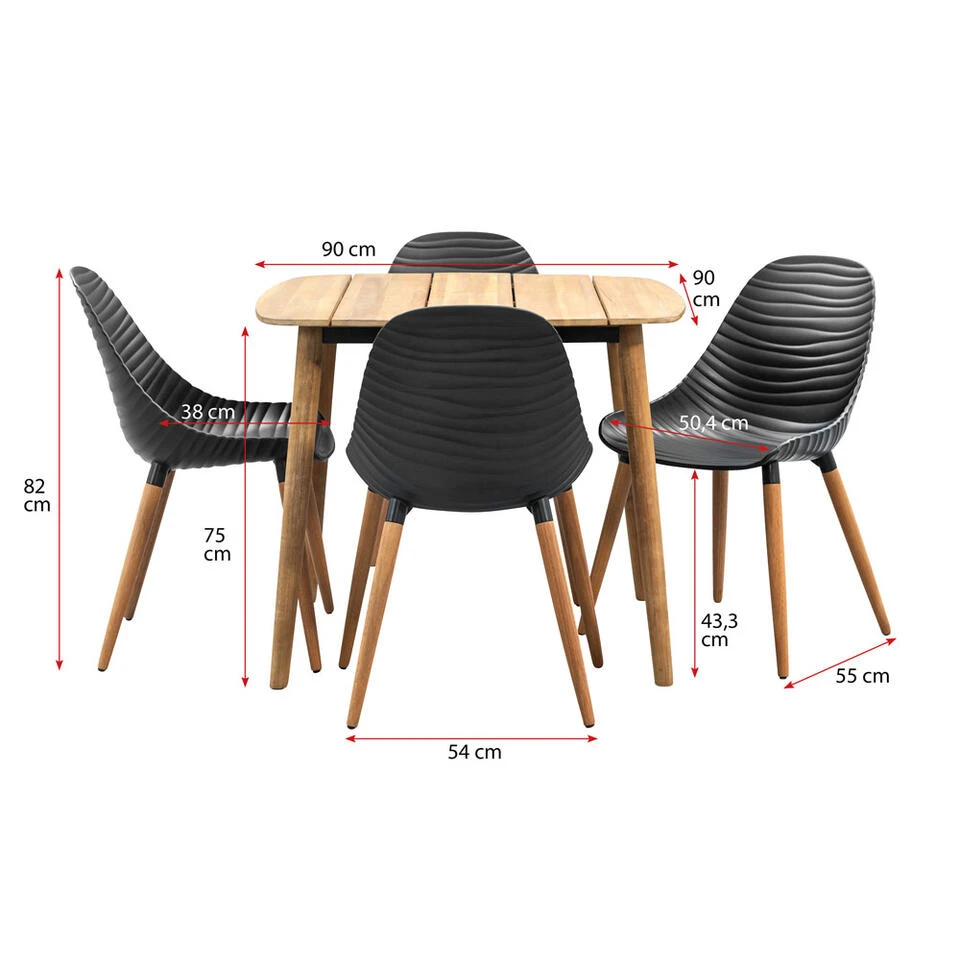 Le Sud Tuinset Bordeaux Lot - Naturel/zwart - 5-delig 5 Le Sud Tuinset Bordeaux Lot - Naturel/zwart - 5-delig - Afbeelding 3