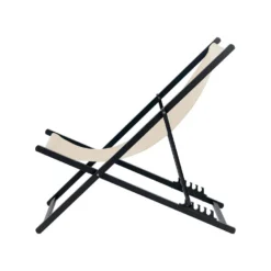 Beliani Tuinligstoel LOCRI II - Beige Synthetisch Materiaal, Aluminium -Zonnetuin Verkoopwinkel 912a2eb1f3ed41a1b017443969f3bbd9