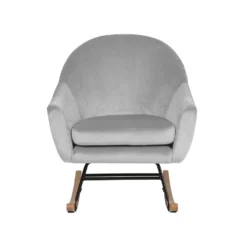 Beliani Schommelstoel OXIE - Grijs Fluweel -Zonnetuin Verkoopwinkel 9aa7ce616c14451e9740acd7b63a6928