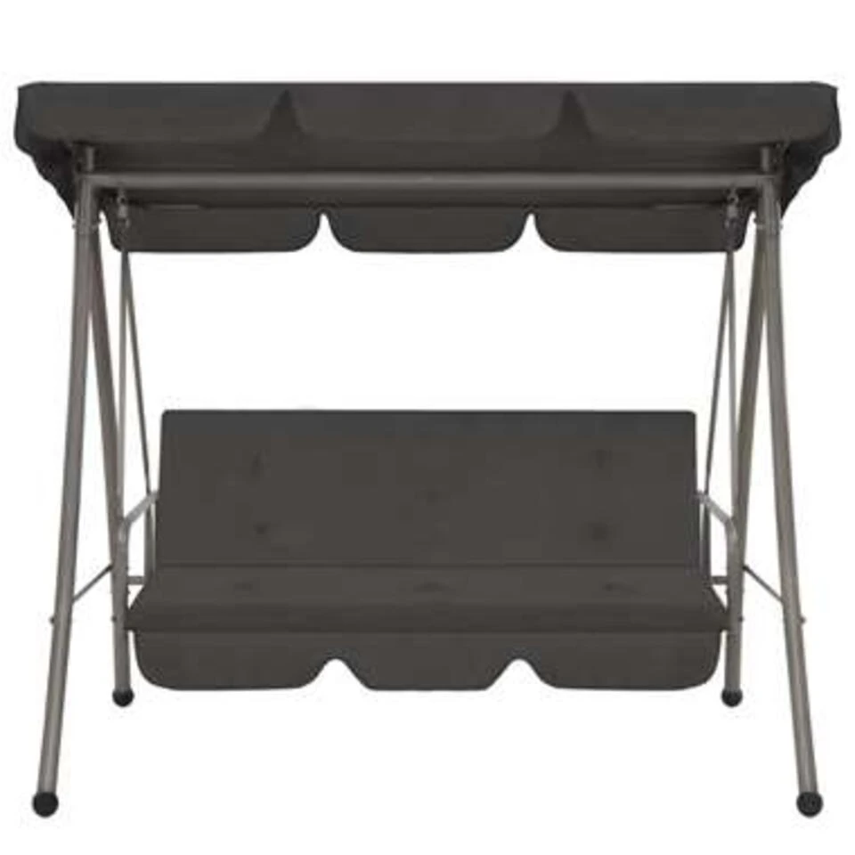VidaXL Schommelbank Voor Buiten Met Dak 192x118x175 Cm Staal Antraciet 4 VidaXL Schommelbank Voor Buiten Met Dak 192x118x175 Cm Staal Antraciet - Afbeelding 2