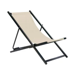 Beliani Tuinligstoel LOCRI II - Beige Synthetisch Materiaal, Aluminium -Zonnetuin Verkoopwinkel b1e12f5a0b5546f88267981cc7be65e4