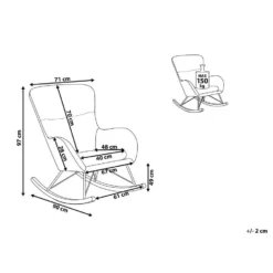 Beliani Schommelstoel ELLAN - Blauw Fluweel 8 Beliani Schommelstoel ELLAN - Blauw Fluweel -Zonnetuin Verkoopwinkel b9bd525ed125483f94d417124cccba8e 1