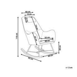 Beliani Schommelstoel ARRIE - Beige Polyester -Zonnetuin Verkoopwinkel c11c696c40444d45abd9aafae8c199ef