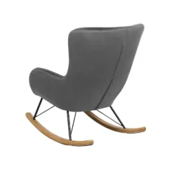 Beliani Schommelstoel ELLAN - Grijs Fluweel -Zonnetuin Verkoopwinkel e07b31a65adf4d83a55cacac2584e01f