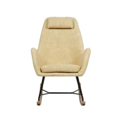 Beliani Schommelstoel ARRIE - Geel Polyester -Zonnetuin Verkoopwinkel e74ed666beaf475a822ba7d4744b25e3