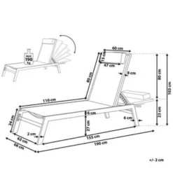 Beliani Tuinligstoel CATANIA - Zwart Polyester, Aluminium -Zonnetuin Verkoopwinkel f4602cb499714e719ddd8886d4482670